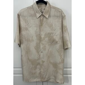 Vintage Tasso Elba Island Men's Silk Linen Blend Shirt Size L